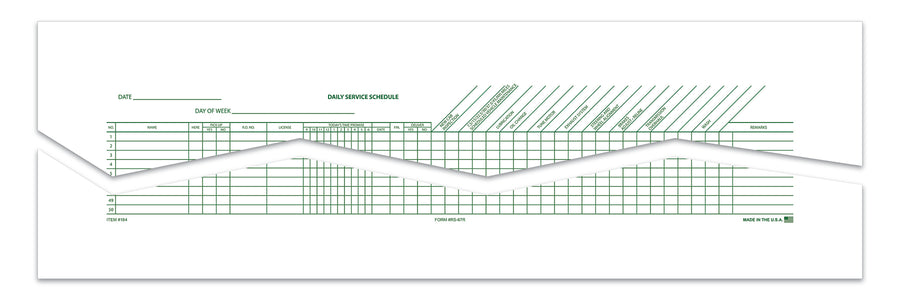 Route Sheet / Appointment Pad RS67R
