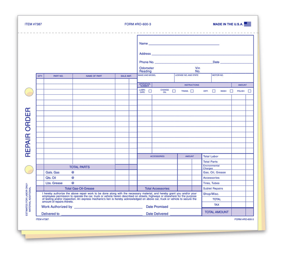Repair Orders