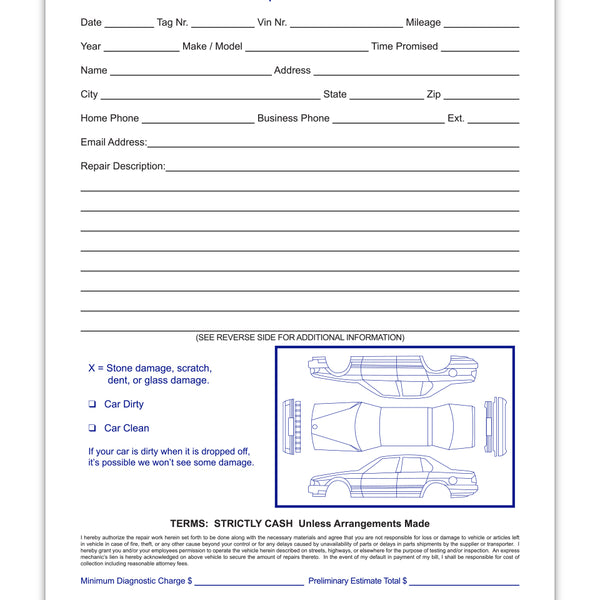 Vehicle Inspection Worksheet