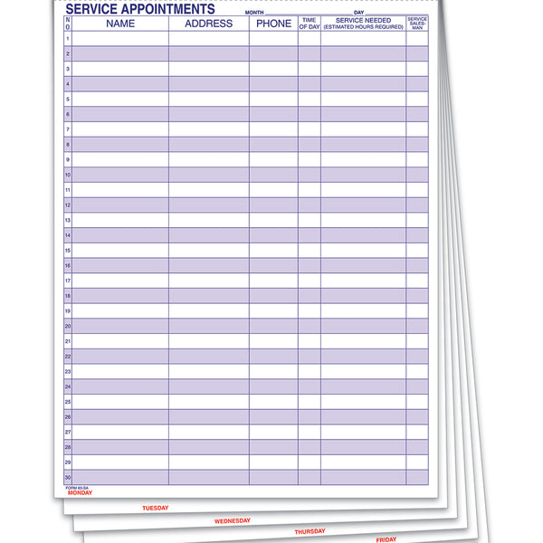 Weekly Route Sheets 63-SA