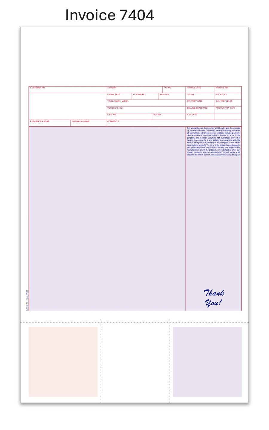 Laser Service Invoices